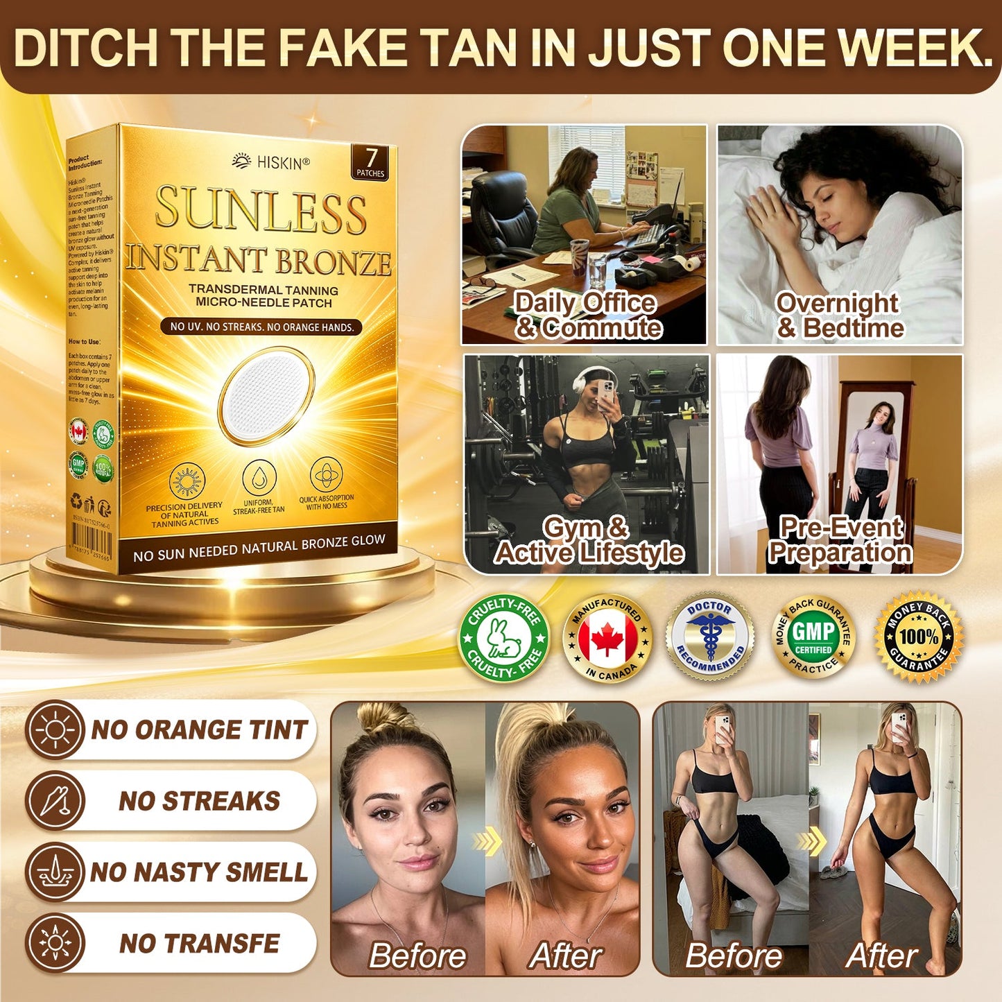 𝑶𝒇𝒇𝒊𝒄𝒊𝒂𝒍 𝑺𝒕𝒐𝒓𝒆 | ☀️☀️ 𝐇𝐢𝐬𝐤𝐢𝐧® 𝐒𝐮𝐧𝐥𝐞𝐬𝐬 𝐈𝐧𝐬𝐭𝐚𝐧𝐭 𝐁𝐫𝐨𝐧𝐳𝐞 𝐓𝐚𝐧𝐧𝐢𝐧𝐠 𝐌𝐢𝐜𝐫𝐨𝐧𝐞𝐞𝐝𝐥𝐞 𝐏𝐚𝐭𝐜𝐡 🇨🇦 (𝐉𝐮𝐬𝐭 𝐨𝐧𝐜𝐞 𝐚 𝐝𝐚𝐲) 𝐕𝐢𝐬𝐢𝐛𝐥𝐞 𝐁𝐫𝐨𝐧𝐳𝐞 𝐆𝐥𝐨𝐰 𝐢𝐧 𝟕 𝐃𝐚𝐲𝐬 ✅ 𝐍𝐨 𝐔𝐕, 𝐍𝐨 𝐎𝐫𝐚𝐧𝐠𝐞, 𝐍𝐨 𝐒𝐭𝐫𝐞𝐚𝐤𝐬, 𝐍𝐨 𝐃𝐇𝐀, 𝐍𝐨 𝐌𝐞𝐬𝐬.